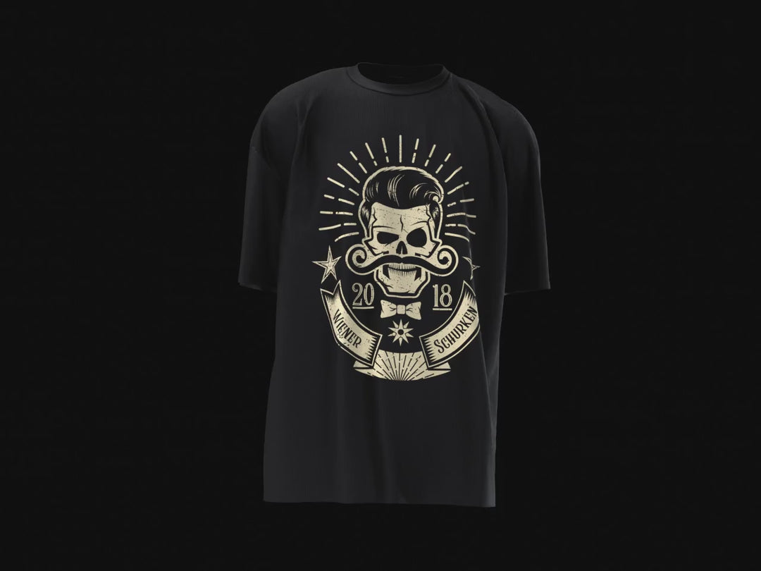 WIENER SCHURKEN T-SHIRT - SCHWARZ - SKULL