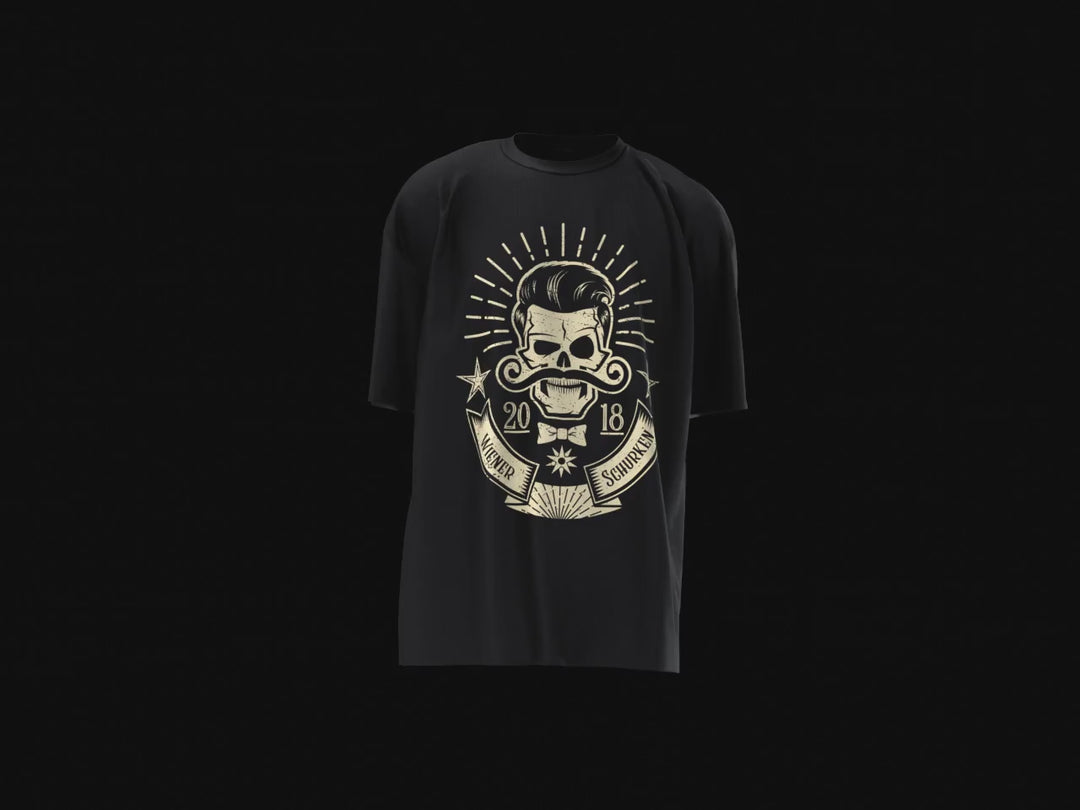 WIENER SCHURKEN T-SHIRT - SCHWARZ - SKULL