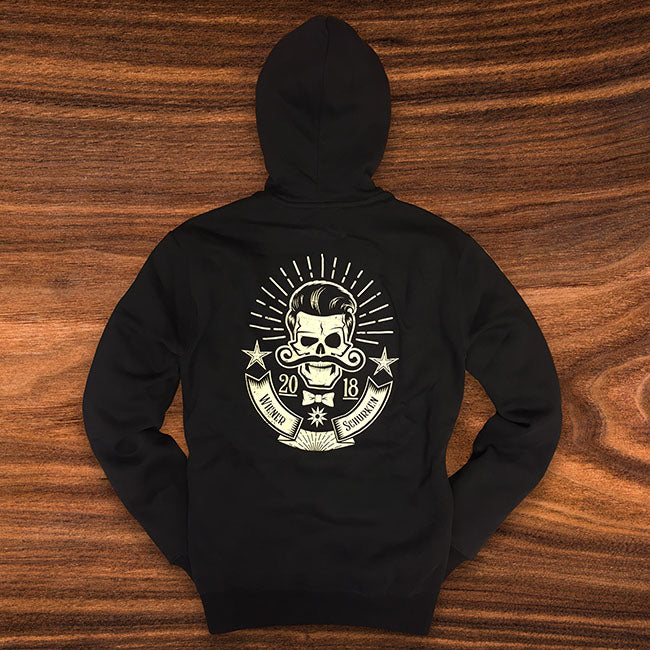 WIENER SCHURKEN HOODIE - SCHWARZ - LOGO LARGE/SKULL